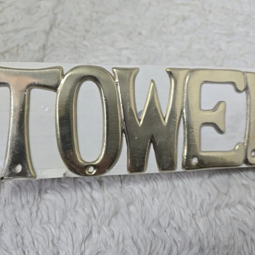 Vintage SPIEGEL Brass Bathroom Towels Hook Rack Holder Towel Kitchen Laundry